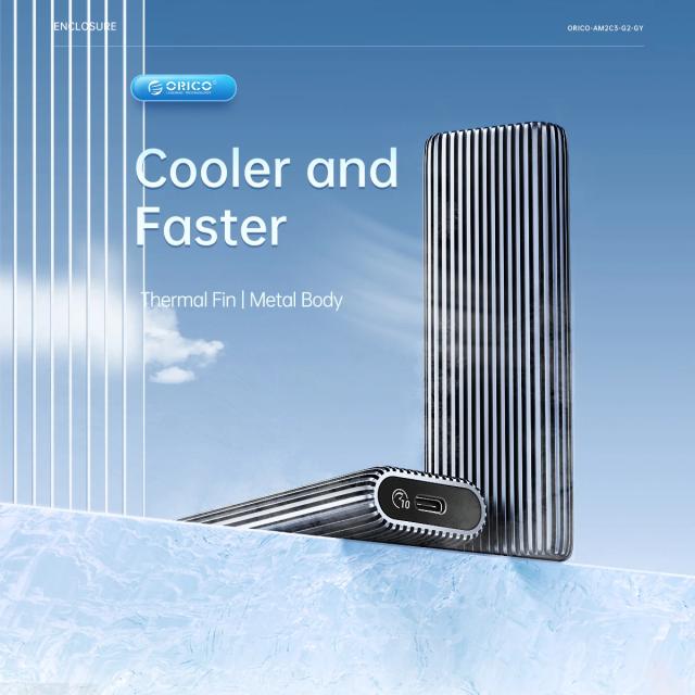 Кутия Orico AM2C3-G2 SSD M.2 NVMe, Aluminium. USB-A /Type-C 