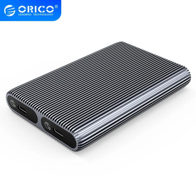 Кутия Orico AM2C3-2N Dual-Bay SSD M.2 NVMe, Aluminium, USB Type-C 10Gbps
