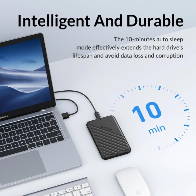 Кутия Orico 25PW1C HDD / SSD 2.5" (6.35 cm), USB Type-C Black