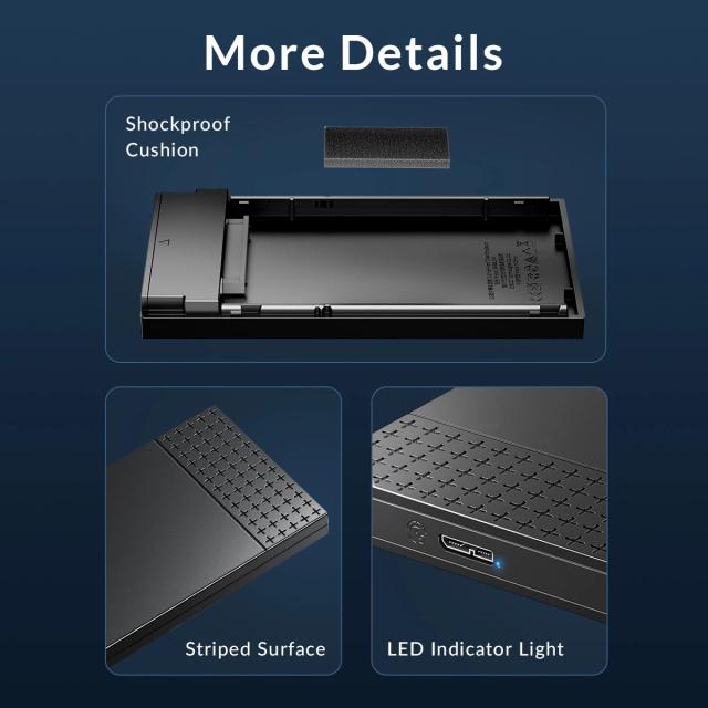 Кутия Orico HDD / SSD 2.5" (6.35 cm), USB3.0 Black