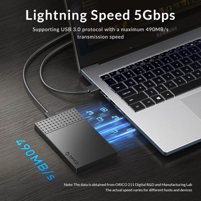 Кутия Orico HDD / SSD 2.5" (6.35 cm), USB3.0 Black