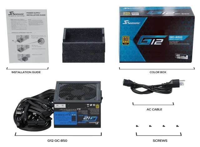 Захранване SEASONIC G12 GC-750 V2, 850W, Active PFC, 80 PLUS GOLD