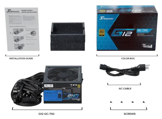 Захранване SEASONIC G12 GC-750 V2, 750W, Active PFC, 80 PLUS GOLD