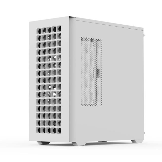 Кутия AeroCool D502A White, Addressable RGB, Middle Tower, 2 x USB 3.0, 1 x USB Type-C, HD Audio x 1, ATX/mATX/Mini-ITX