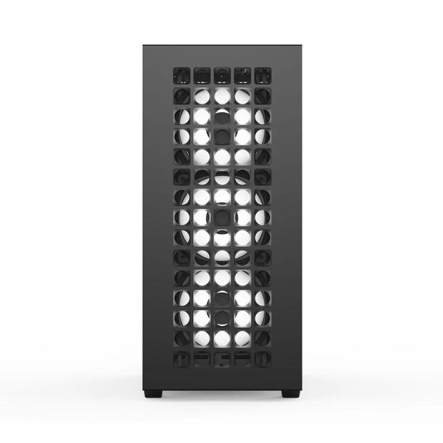 Кутия AeroCool D502A Black, Addressable RGB, Middle Tower, 2 x USB 3.0, 1 x USB Type-C, HD Audio x 1, ATX/mATX/Mini-ITX