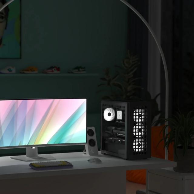 Кутия AeroCool D502A Black, Addressable RGB, Middle Tower, 2 x USB 3.0, 1 x USB Type-C, HD Audio x 1, ATX/mATX/Mini-ITX