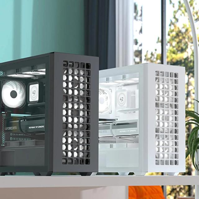 Кутия AeroCool D502A Black, Addressable RGB, Middle Tower, 2 x USB 3.0, 1 x USB Type-C, HD Audio x 1, ATX/mATX/Mini-ITX