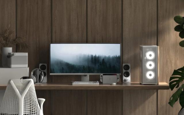 Кутия AeroCool D501A Black, Addressable RGB, Wood, Middle Tower, 2 x USB 3.0, 1 x USB Type-C, HD Audio x 1, ATX/mATX/Mini-ITX