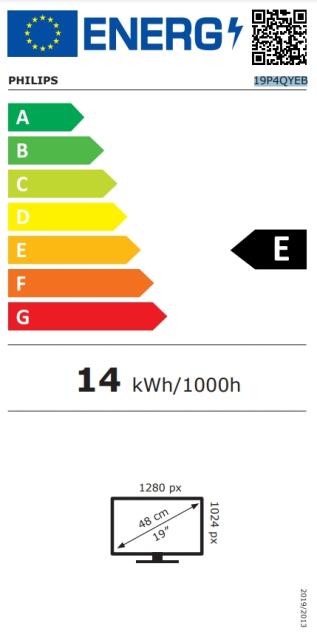 Монитор Philips 19P4QYEB, 19" ADS LED, 5 ms, 20M:1 DCR, 250 cd/m2, 1280x1024, USB, DVI,  DP, Speakers, Black