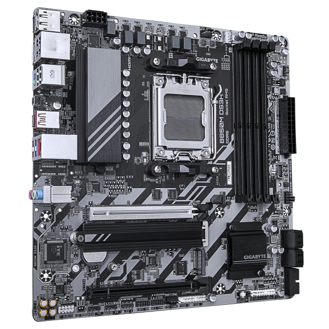 Дънна платка Gigabyte B850M D3H, AM5, 4x DDR5, 2x M.2 NVMe, 4x SATA 6Gb/s, HDMI, 2x DP, mATX 
