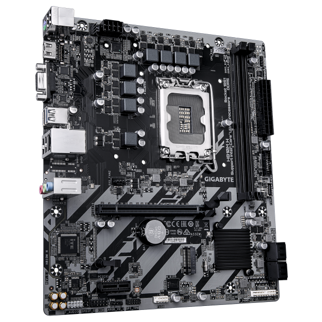 Дънна платка Gigabyte H810M H, LGA1851, 2x DDR5, 1x M.2 NVMe, 4x SATA 6Gb/s, VGA, HDMI, mATX 