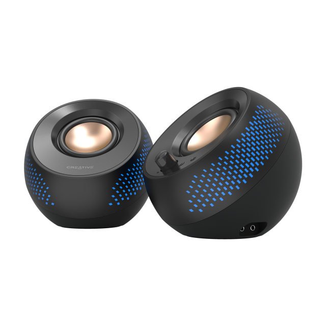 Тонколони Creative PEBBLE X 2.0,15W RMS, Bluetooth 5.3, 3.5 mm AUX input, USB Type-C