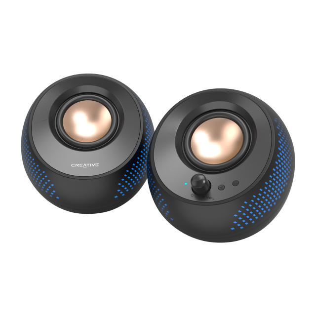 Тонколони Creative PEBBLE X 2.0,15W RMS, Bluetooth 5.3, 3.5 mm AUX input, USB Type-C