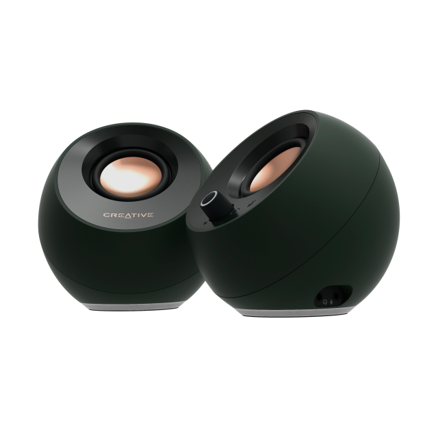 Тонколони Creative Pebble Pro 2.0, RGB Lighting, 10W RMS, Bluetooth 5.3, 3.5 mm AUX input, USB Type-C