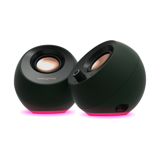 Тонколони Creative Pebble Pro 2.0, RGB Lighting, 10W RMS, Bluetooth 5.3, 3.5 mm AUX input, USB Type-C