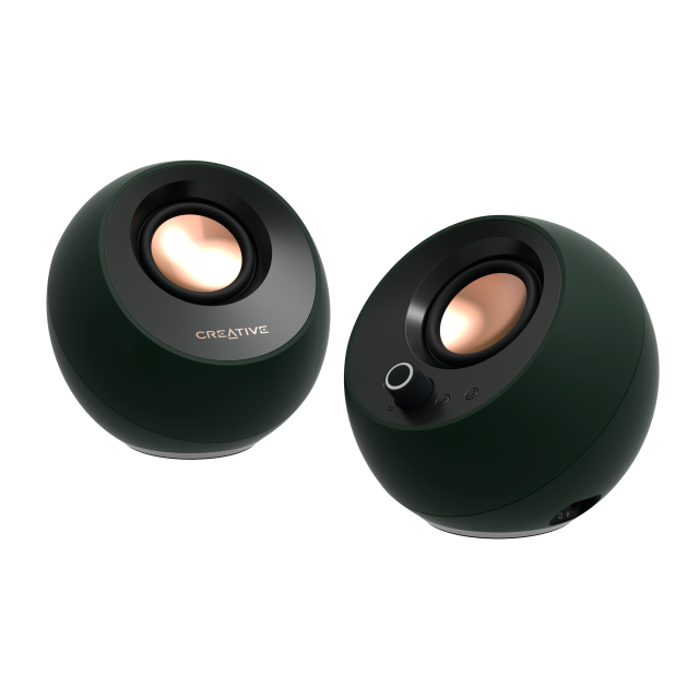 Тонколони Creative Pebble Pro 2.0, RGB Lighting, 10W RMS, Bluetooth 5.3, 3.5 mm AUX input, USB Type-C