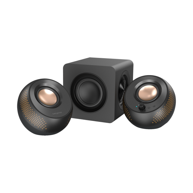 Тонколони Creative Pebble X Plus 2.1,RGB Lighting, 30W RMS, Bluetooth 5.3, 3.5 mm AUX input, USB Type-C
