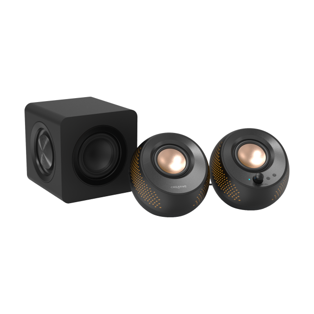 Тонколони Creative Pebble X Plus 2.1,RGB Lighting, 30W RMS, Bluetooth 5.3, 3.5 mm AUX input, USB Type-C