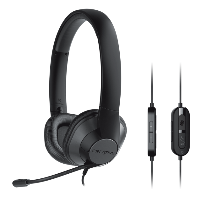 Слушалки с микрофон Creative HS-720 V2, 20 - 20 000Hz, USB 2.0