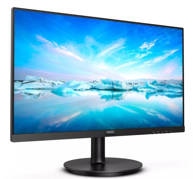 Монитор Philips 221V8LD, 21.5" VA WLED, 1920x1080@75Hz, 4ms GtG, 250cd/m2, 3000:1, Mega Infinity DCR, Adaptive Sync, FlickerFree, Low Blue Mode, Tilt, D-SUB, DVI, HDMI