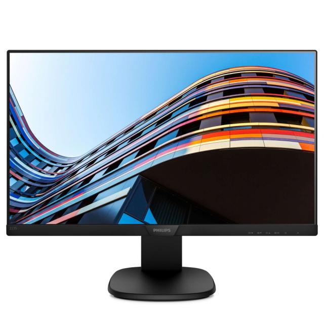 Монитор Philips 223S7EJMB, 21.5"Wide IPS, LED, 5ms, 1000:1, 20M:1 DCR,250 cd/m2, 1920x1080@60Hz, Tilt, Swivel, Heigh Adjust, Pivot, D-Sub, HDMI, DP, USB, Headphone Out, Speakers, Black