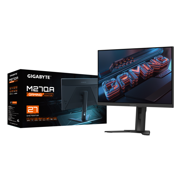 Монитор Gigabyte M27QA, 27.0" (68.58 cm) QHD IPS, 180Hz, 1ms, 1 000:1, 350 cd/m2, HDMI, DP, USB, USB Type-C
