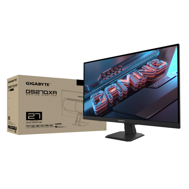 Монитор Gigabyte GS27QXA, 27.0" (68.58 cm) QHD IPS, 240Hz, 1ms, 1 000:1, 350 cd/m2, HDMI, DP