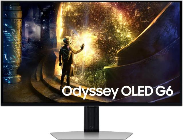 Монитор Samsung Odyssey OLED G6 G61SD LS-27DG610SU, 27" (68.58 cm) OLED панел, 240Hz, QHD, 0.03ms (GtG), 1 000 000:1, HDR10+, 250cd/m2, HDMI, DP, USB Hub