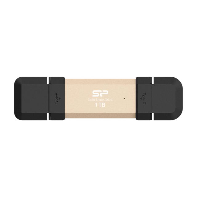 Външен SSD Silicon Power DS72 Gold, 1TB, USB-A и USB-C 3.2 Gen2