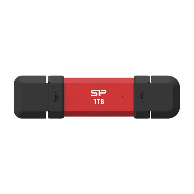 Външен SSD Silicon Power DS72 Red, 1TB, USB-A и USB-C 3.2 Gen2