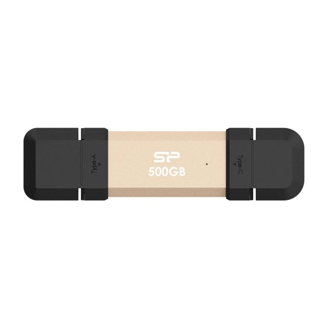 Външен SSD Silicon Power DS72 Gold, 500GB, USB-A и USB-C 3.2 Gen2