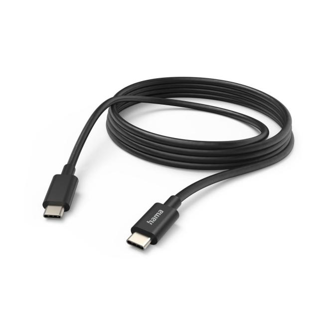 Hama Кабел за зареждане, USB Type-C - USB Type-C, 3м, черен
