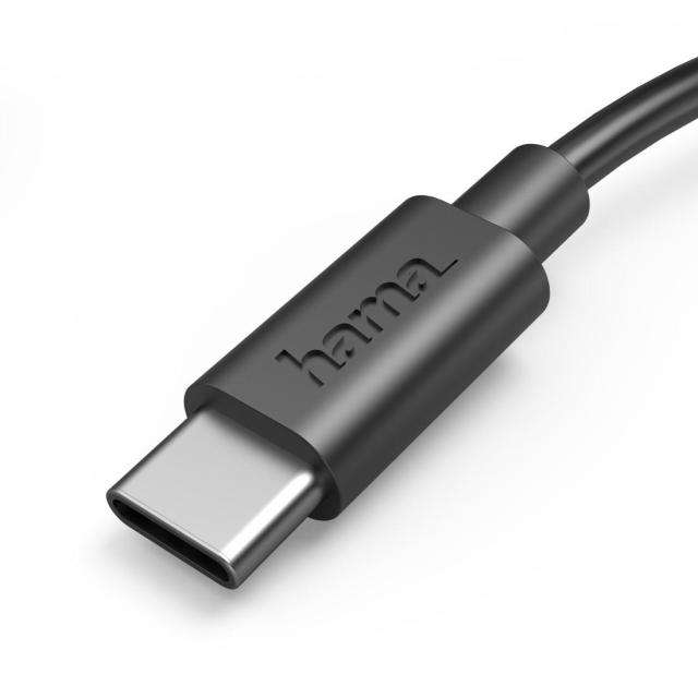 HAMA Кабел  USB Type-C - USB-А, 0,5 м, 480Мbit/ 3А, черен