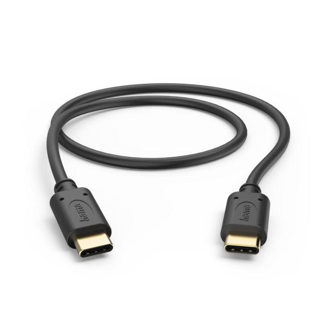 HAMA Кабел за зареждане, USB-C - USB-C, 0,5 м, черен