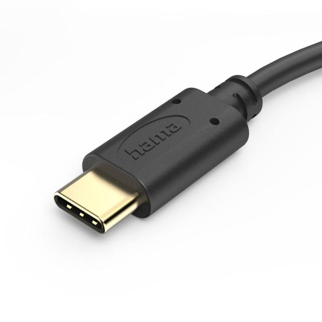 HAMA Кабел за зареждане, USB-C - USB-C, 0,5 м, черен