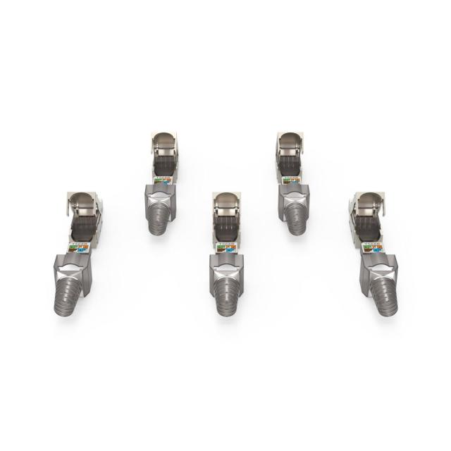 HAMA Комплект мрежови конектори, CAT 6a, 10 Gbit/s, екраниран, инсталиране без инструменти, 5 бр