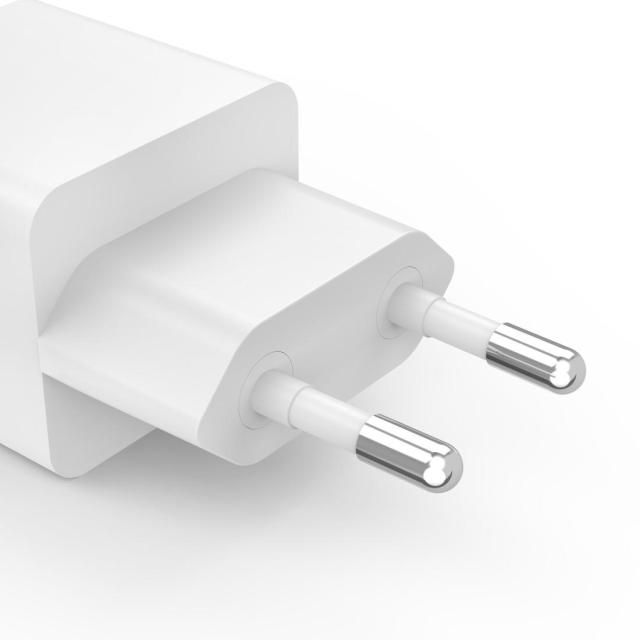 HAMA Бързо мини зарядно, 30W, 1x USB-C, 1x USB-A, PD, бял