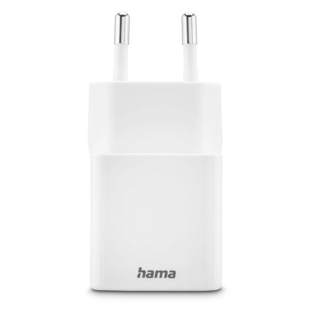 HAMA Бързо мини зарядно, 30W, 1x USB-C, 1x USB-A, PD, бял