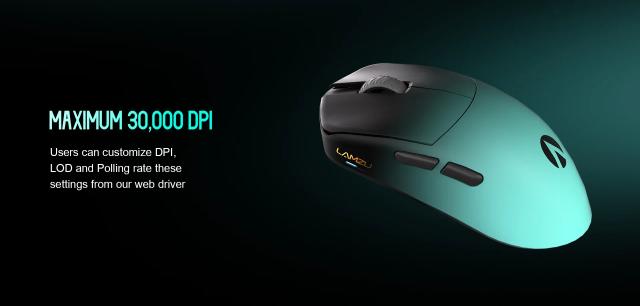 Mишка Lamzu MAYA X 8K Aimlabs Edition, Wireless, Оптична, 30 000 dpi