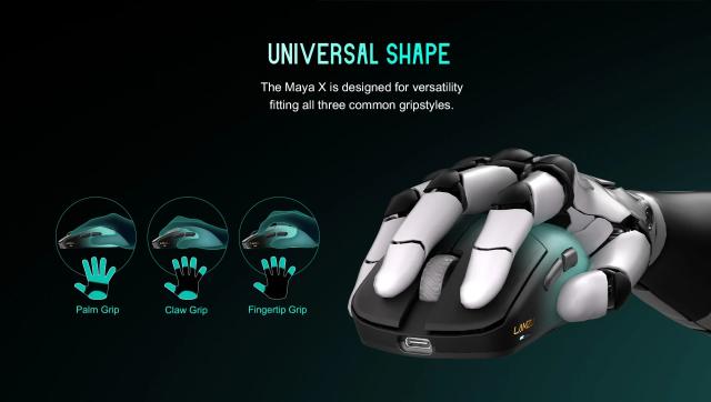 Mишка Lamzu MAYA X 8K Aimlabs Edition, Wireless, Оптична, 30 000 dpi