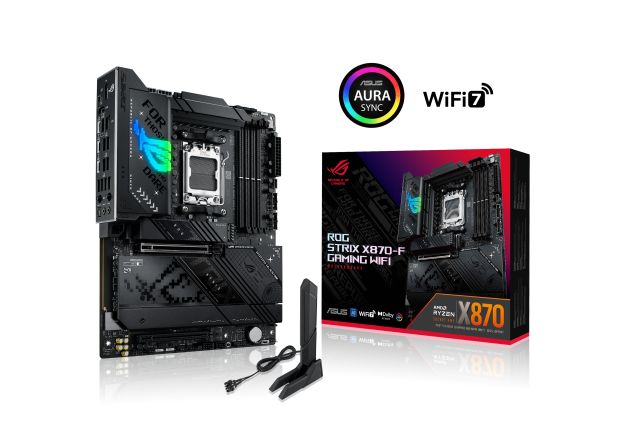 Дънна платка ASUS ROG STRIX X870-A GAMING WIFI 7, AM5, 4x DDR5, PCI-E 5.0, 4x M.2, 2x SATA, USB Type-C, HDMI, DP, ATX