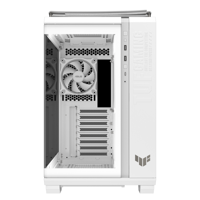 Кутия ASUS TUF Gaming GT502 Horizon ARGB White Edition, Mid Tower, 3 x USB 3.2, 1 x USB Type-C, 1 x headphone / Microphone, ATX, Micro-ATX, Mini-ITX