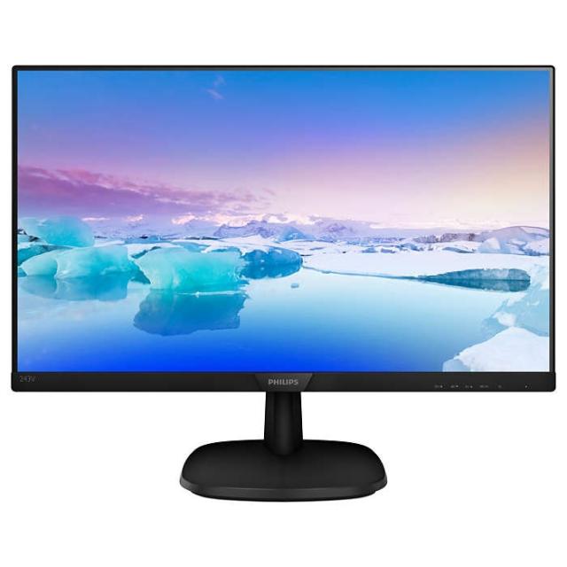 Монитор Philips 243V7QJABF, 23.8" Wide IPS LED, 5 ms, 1000:1, 200M:1 DCR, 250 cd/m2, 1920x1080 FullHD, HDMI, Speakers, DP, Black