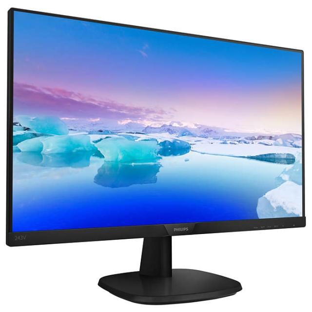 Монитор Philips 243V7QJABF, 23.8" Wide IPS LED, 5 ms, 1000:1, 200M:1 DCR, 250 cd/m2, 1920x1080 FullHD, HDMI, Speakers, DP, Black