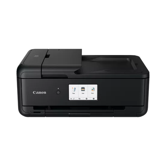 Мастилоструйно многофункционално устройство Canon PIXMA TS9550a AIO, A3/A4, цветен, принтер/копир/скенер, 4800 x 1200dpi, 33 стр/мин, печат върху CD, DVD, Hi-Speed USB, LAN, Wi-Fi