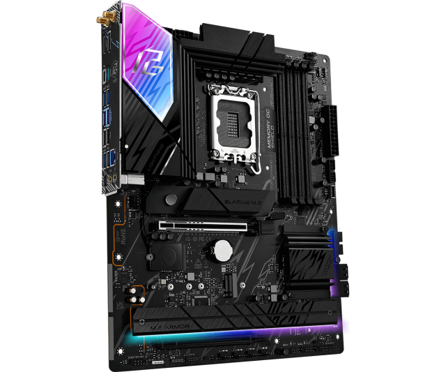 Дънна платка ASROCK B860 Lightning WiFi, AM5, 4x DDR5, 3x M.2 NVMe, 4x SATA 6Gb/s, Wi-Fi 6E, Bluetooth V5.3, HDMI, DP, ATX