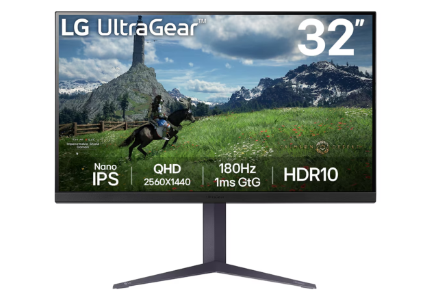 Монитор LG UltraGear 32GS85Q-B, 32" (81.28 cm) IPS, 180Hz, QHD, 1ms (GtG), 350cd/m2, USB, HDMI, DP