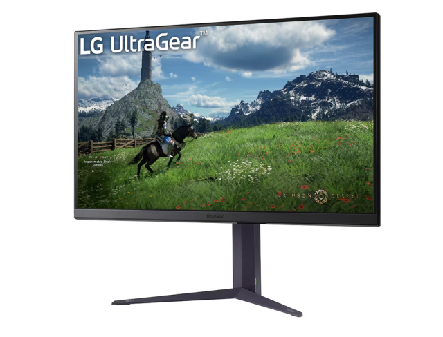 Монитор LG UltraGear 32GS85Q-B, 32" (81.28 cm) IPS, 180Hz, QHD, 1ms (GtG), 350cd/m2, USB, HDMI, DP
