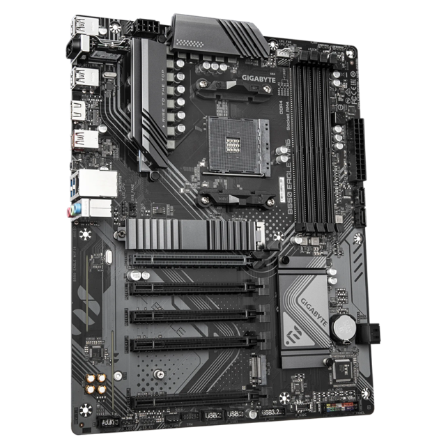 Дънна платка GIGABYTE B550 EAGLE WIFI6, AM4, 4x DDR4, 2x M.2 NVMe, 4x SATA 6Gb/s, Wi-Fi 6/Bluetooth V5.3, HDMI, ATX