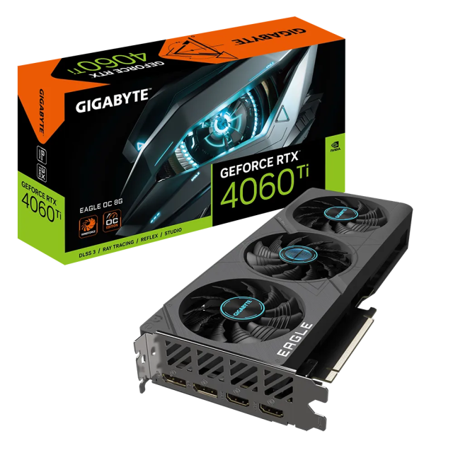 Видео карта GIGABYTE NVIDIA GeForce RTX 4060 Ti EAGLE OC 8GB GDDR6, 128-bit, 2xHDMI, 2xDP